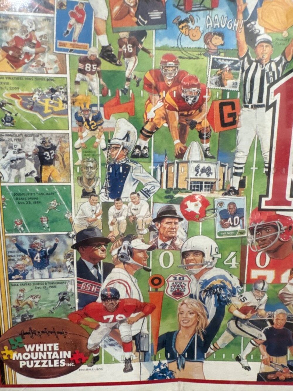 White Mountain Everything Football Puzzle 1000 Pieces 24”x30” New Sealed 2007 - Picture 12 of 15